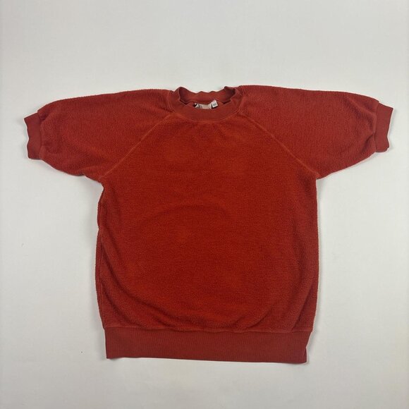 Jungmaven Short Sleeve Raglan Sherpa Sweatshirt Unisex XS Orange Hemp - Picture 1 of 8